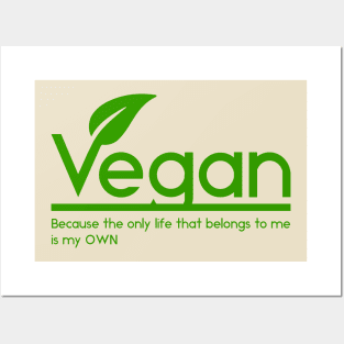 Vegan life Posters and Art